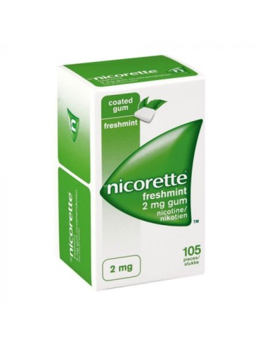 NICORETTE GUM 2MG 105 FRESH MINT