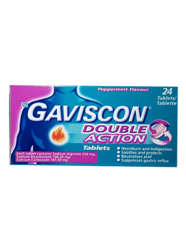 GAVISCON DOUBLE ACTION TAB 24