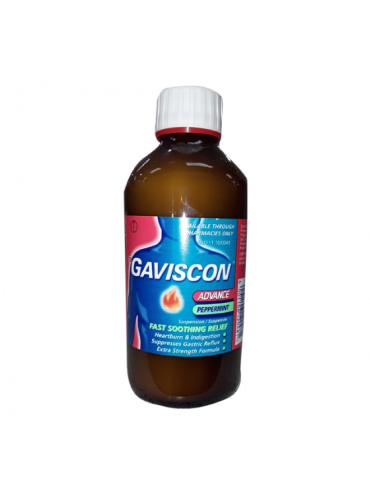 GAVISCON ADVANCE LIQUID PEPPERMINT 500ML