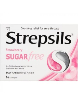 STREPSILS 16 STAWBERRY SUGAR FREE