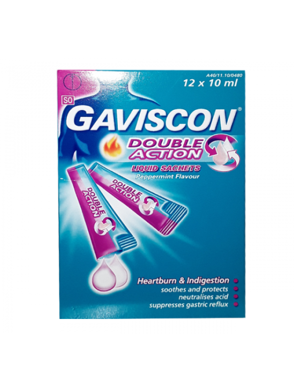GAVISCON DOUBLE ACTION SACHETS 12X10ML
