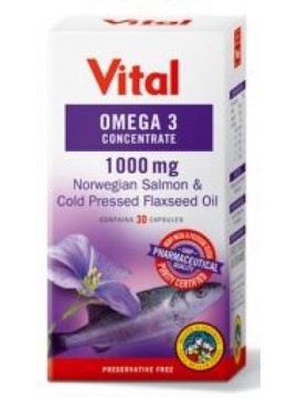 VITAL OMEGA 3 1000MG CAPS 30'S