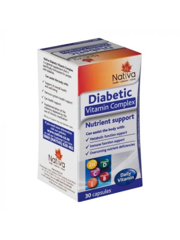 NATIVA DIABETIC VITAMIN COMPLEX CAPS 30